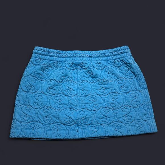 Blue super soft mini skirt - Picture 3 of 4